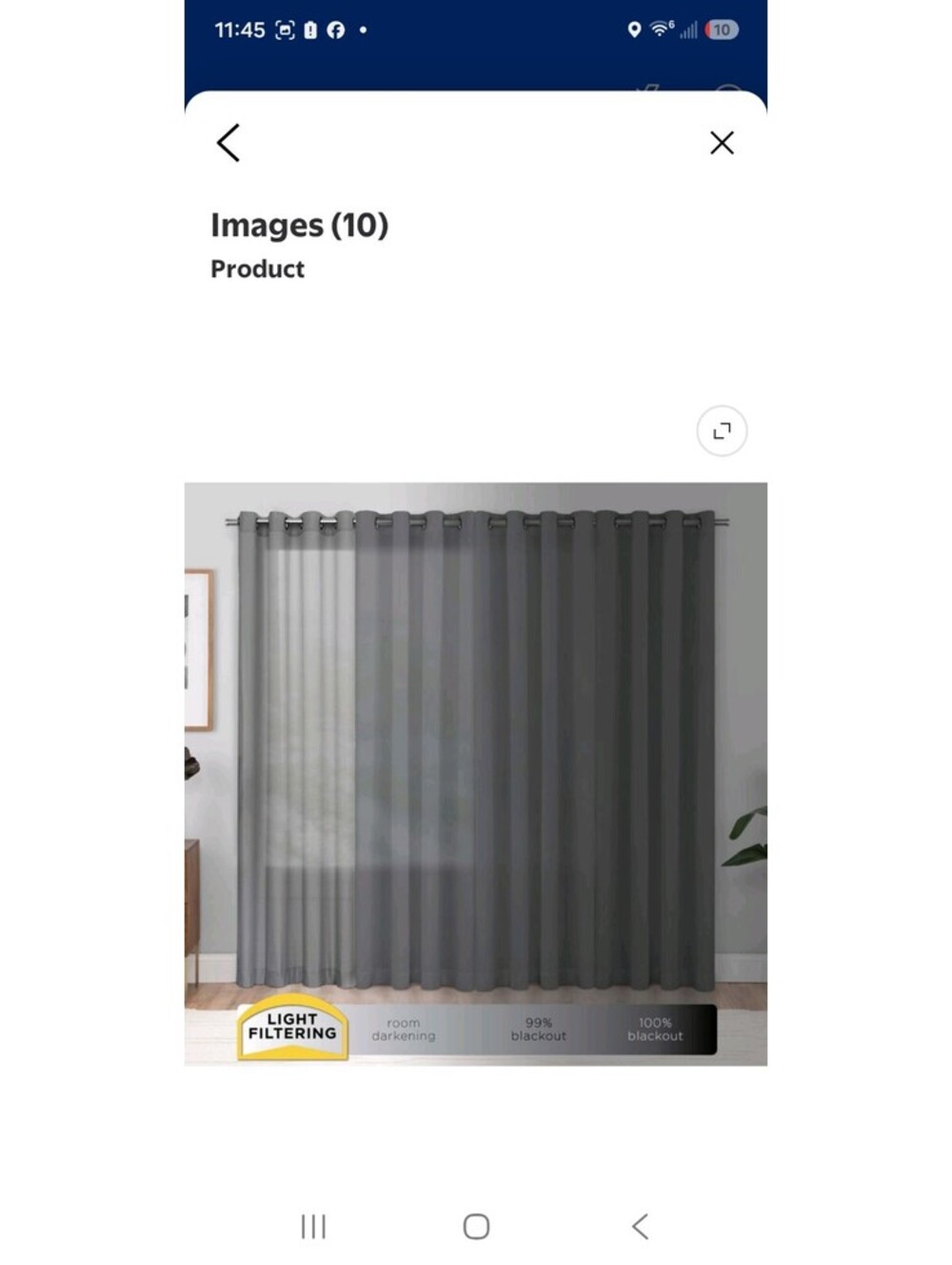 Faux Silk Light Filtering Grommet curtain panels (2) 37" x 84" - Picture 7 of 8